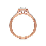 Mira | Round & Emerald Lab-Grown Diamond Halo Ring - Nivara