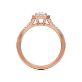 Mira | Round & Emerald Lab-Grown Diamond Halo Ring - Nivara