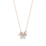 Vanya | Elegant Round Lab Grown Diamonds Butterfly Wings Pendant - Nivara
