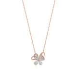 Vanya | Elegant Round Lab Grown Diamonds Butterfly Wings Pendant - Nivara