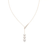 Flora | Pear & Round Lab Grown Diamonds Lotus Petals Necklace - Nivara