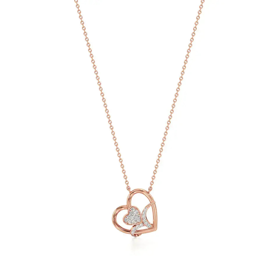 Sneh | Classic Round Lab Grown Diamonds Heart Pendant - Nivara