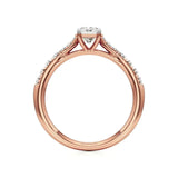 Amara | Round & Emerald Lab-Grown Diamond Ring - Nivara