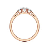 Aria | Round Lab-Grown Diamond Three-Stone Ring - Nivara