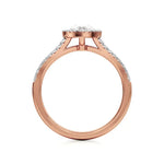 Mira | Marquise Cut Solitaire with Halo around it - Nivara