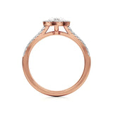Mira | Marquise Cut Solitaire with Halo around it - Nivara