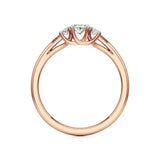 Aria | Oval Lab-Grown Diamond Three-Stone Ring - Nivara