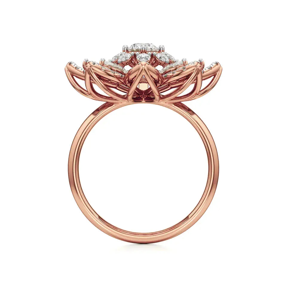 Flora | Round & Pear Lab-Grown Diamond Ring - Nivara