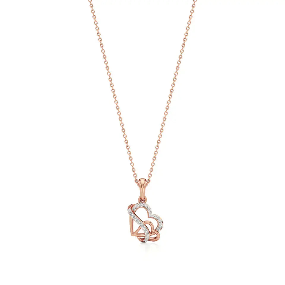 Sneh | Round Lab Grown Diamonds Heart Pendant - Nivara