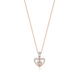 Sneh | Pear & Round Lab Grown Diamonds Heart Pendant - Nivara