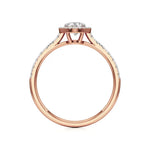 Mira | Round Lab-Grown Diamond Ring with Halo around it - Nivara