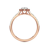 Mira | Round Lab-Grown Diamond Ring with Halo around it - Nivara