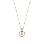 Sneh | Round Lab Grown Diamonds Heart Pendant - Nivara