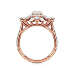 Flora | Oval-cut Solitaire with Pear & Round Side Stones - Nivara