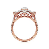 Flora | Oval-cut Solitaire with Pear & Round Side Stones - Nivara