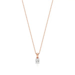 Thea | Oval-Cut Solitaire Lab Grown Diamond 4-Prong Setting Pendant - Nivara