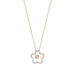 Flora | Floral Design Halo with Heart Motif Pendant - Nivara