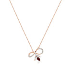 Foreva | Classic Ruby & Diamond Infinity Pendant - Nivara