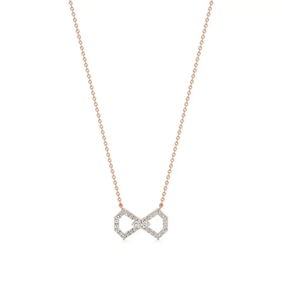 Foreva | Marquise & Round Lab Grown Diamonds Loop Pendant - Nivara