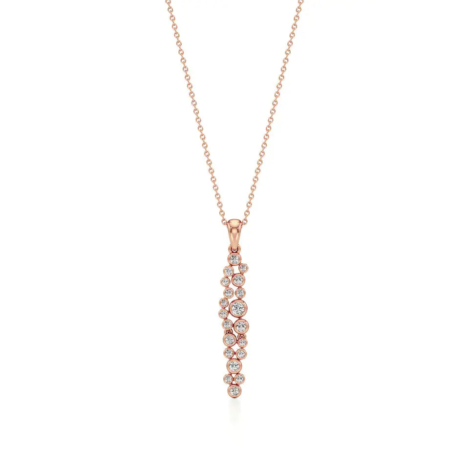 Celestia | Classic Round Lab Grown Diamonds Cluster Pendant - Nivara