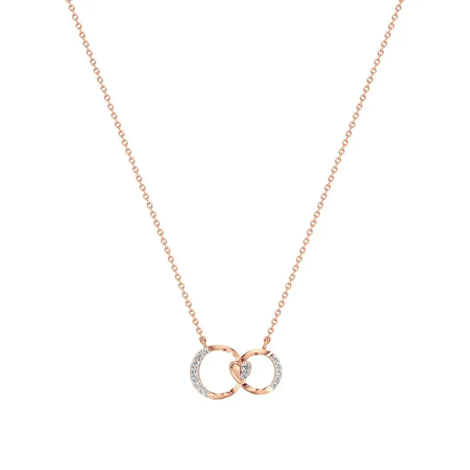 Sneh | Round Lab Grown Diamonds Loop Heart Pendant - Nivara