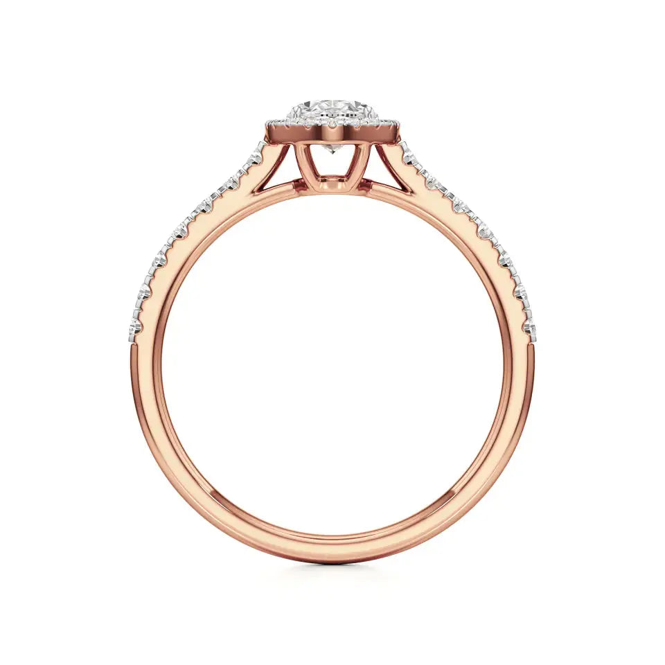 Mira | Round & Oval Lab-Grown Diamond Halo Ring - Nivara