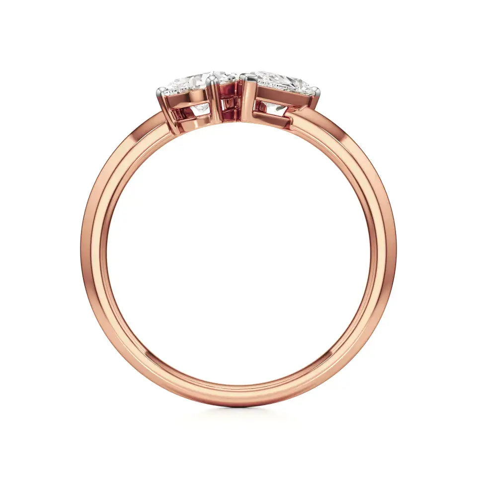 Toi et Moi | Pear Lab-Grown Diamond Ring - Nivara