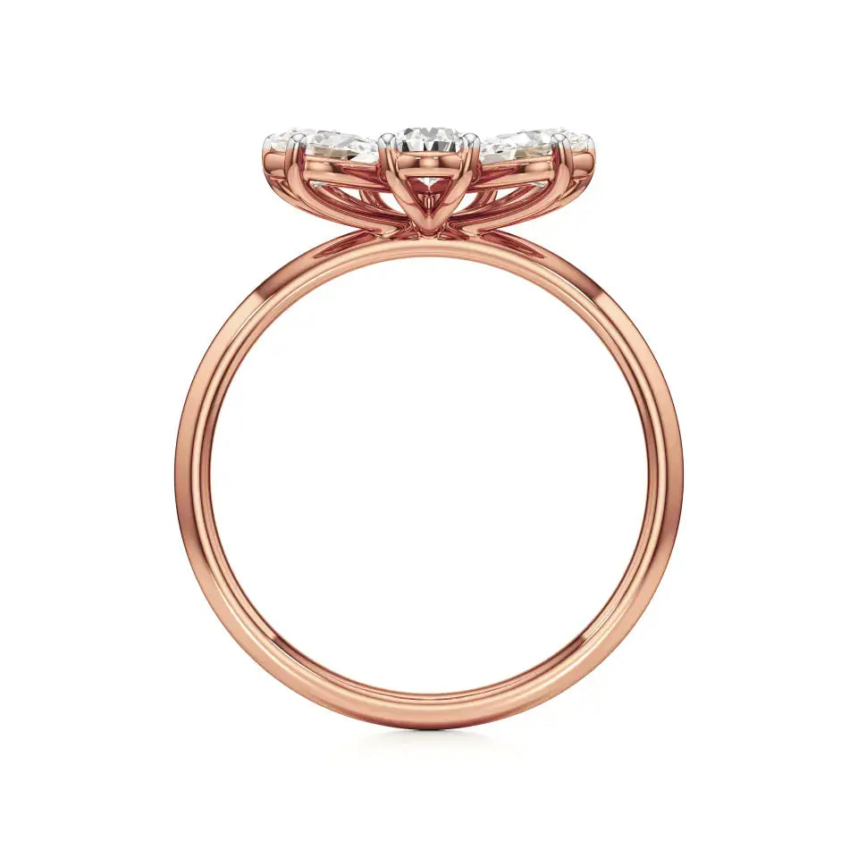 Flora | Pear Diamonds in Flora Design - Nivara