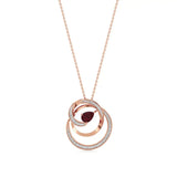 Mode | Pear-Cut Ruby & Round Diamonds Spiral Pendant - Nivara