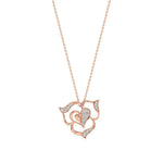 Sneh | Round Lab Grown Diamonds Heart & Petals Pendant - Nivara