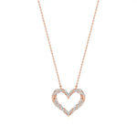 Sneh | Round Lab Grown Diamonds Twisted Heart Pendant - Nivara