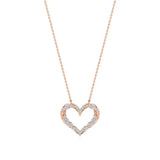 Sneh | Round Lab Grown Diamonds Twisted Heart Pendant - Nivara