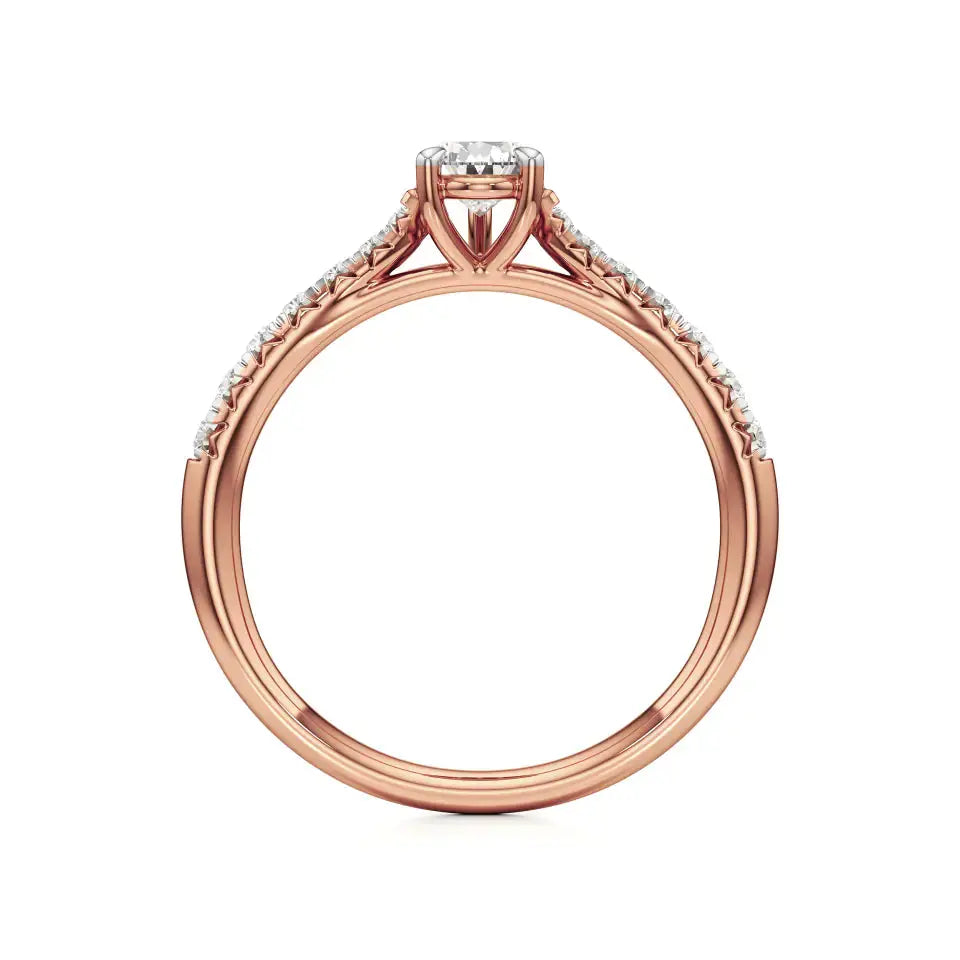 Amara | Round & Pear Lab-Grown Diamond Ring - Nivara