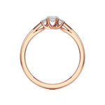 Aria | Emerald Lab-Grown Diamond Three-Stone Ring - Nivara