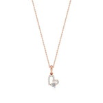 Sneh | Classic Heart & Round Lab Grown Diamonds Pendant - Nivara