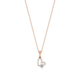 Sneh | Classic Heart & Round Lab Grown Diamonds Pendant - Nivara