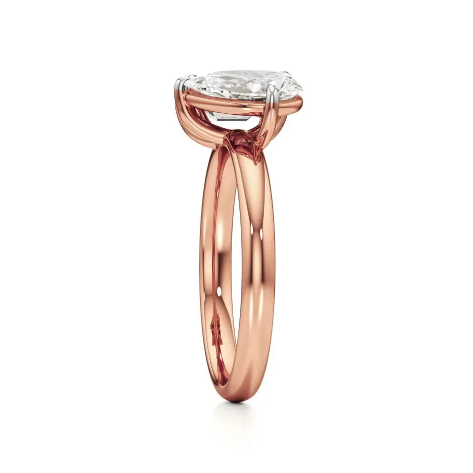Toi et Moi | Pear & Emerald Lab-Grown Diamond Ring - Nivara
