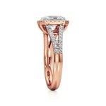 Mira | Emerald Cut Solitaire with Halo - Nivara