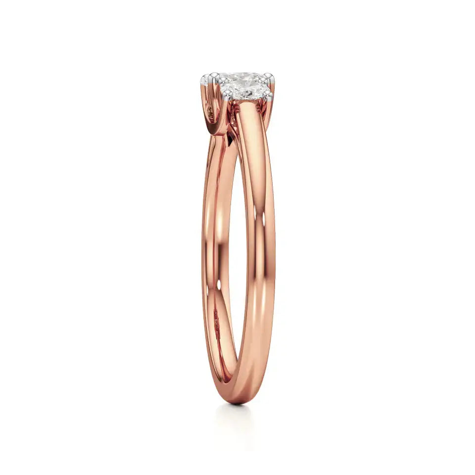 Aria | Oval Lab-Grown Diamond Three-Stone Ring - Nivara
