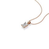 Thea | Radiant-Cut Solitaire Lab Grown Diamond 4-Prong Setting Pendant - Nivara