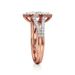 Mira | Marquise Cut Solitaire with Halo around it - Nivara
