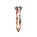Mira | Round Lab-Grown Diamond Ring with Halo around it - Nivara