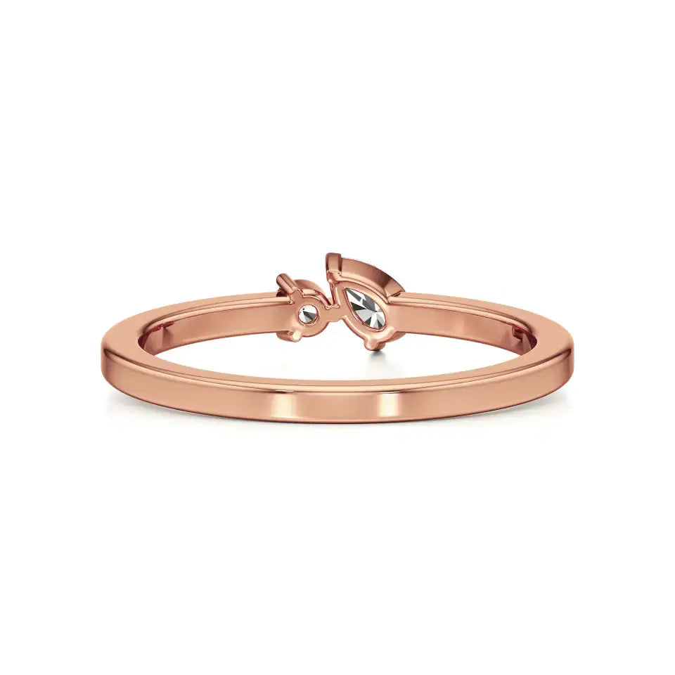 Mode | Round & Pear Lab-Grown Diamond Solitaire Ring - Nivara