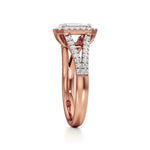 Mira | Round & Emerald Lab-Grown Diamond Halo Ring - Nivara