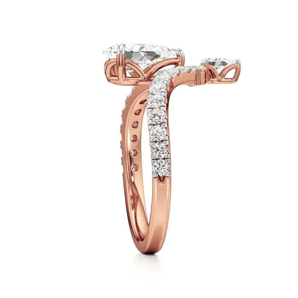 Amara | Pear Lab-Grown Diamond Solitaire Ring - Nivara