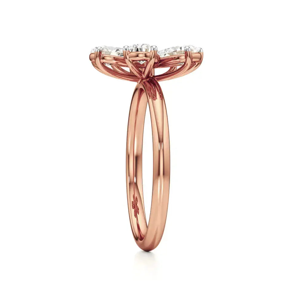 Flora | Pear Diamonds in Flora Design - Nivara