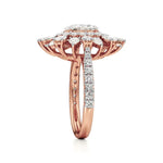 Flora | Oval-cut Solitaire with Pear & Round Side Stones - Nivara