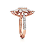 Flora | Oval-cut Solitaire with Pear & Round Side Stones - Nivara