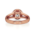 Mira | Round Solitaire with Halo Ring - Nivara