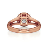 Mira | Round Solitaire with Halo Ring - Nivara